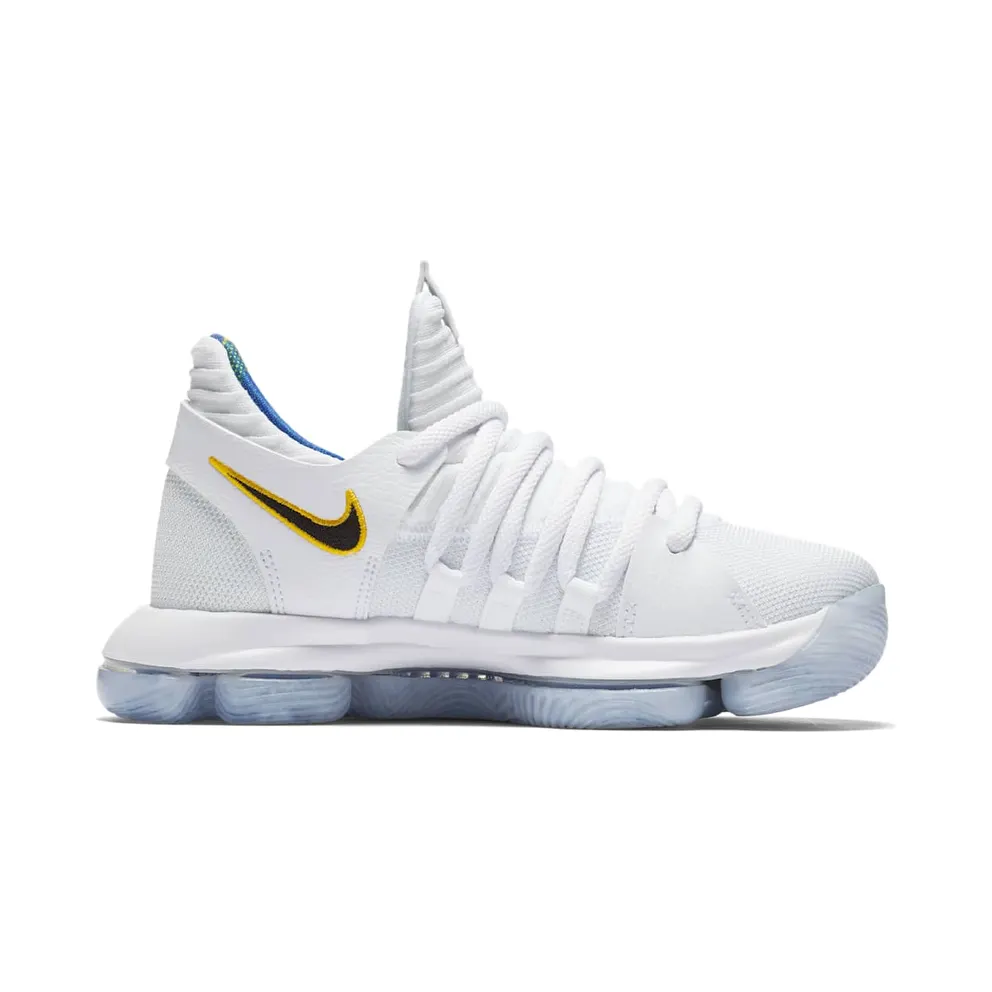 Nike KD 10 NBA Warriors Home (GS) White/Game Royal-University Gold (AJ7781-101)