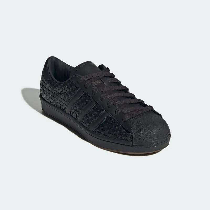 Adidas SUPERSTAR VINTAGE Shoes Core Black / Core Black / Blue (JR6002)