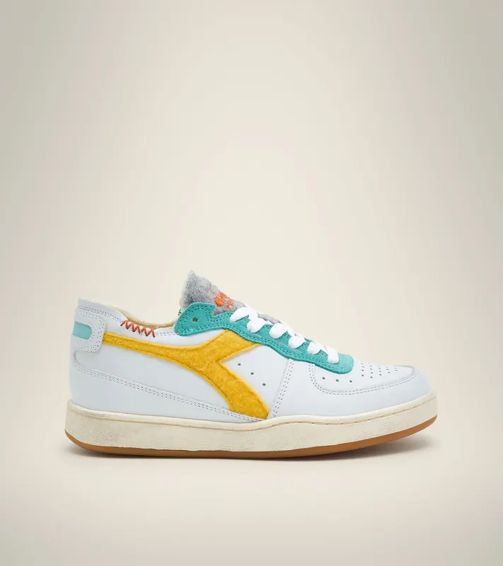 Diadora Mi Basket Row Cut Tennis White / Yellow Tuorlo (201178541C9158)