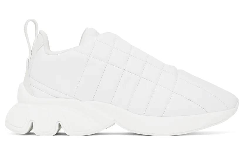 Burberry White Quilted Leather Sneakers (8056654)