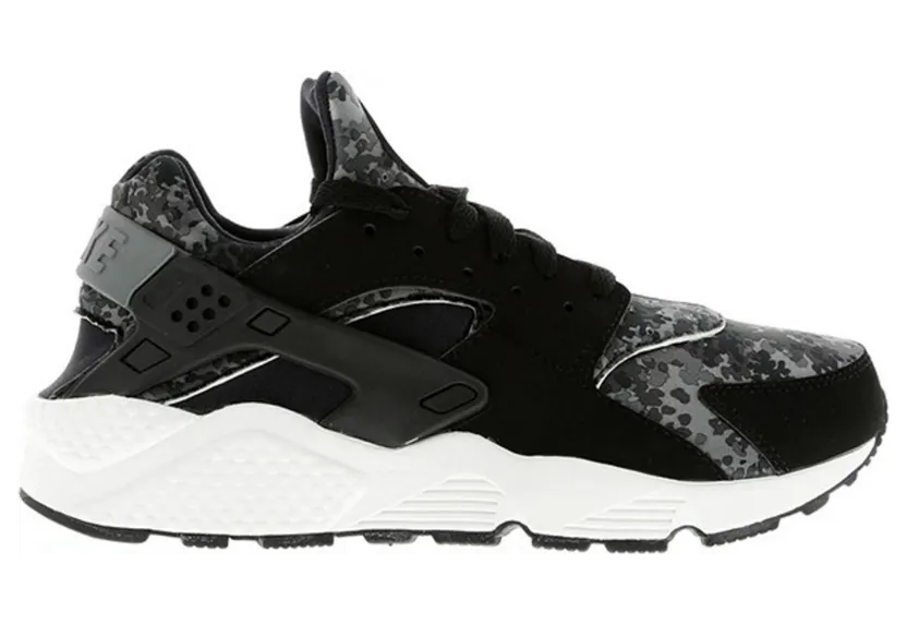 Nike Air Huarache ‘Snow Camo’ Black/Cool Grey-Dark Grey-Ivry (318429-015)