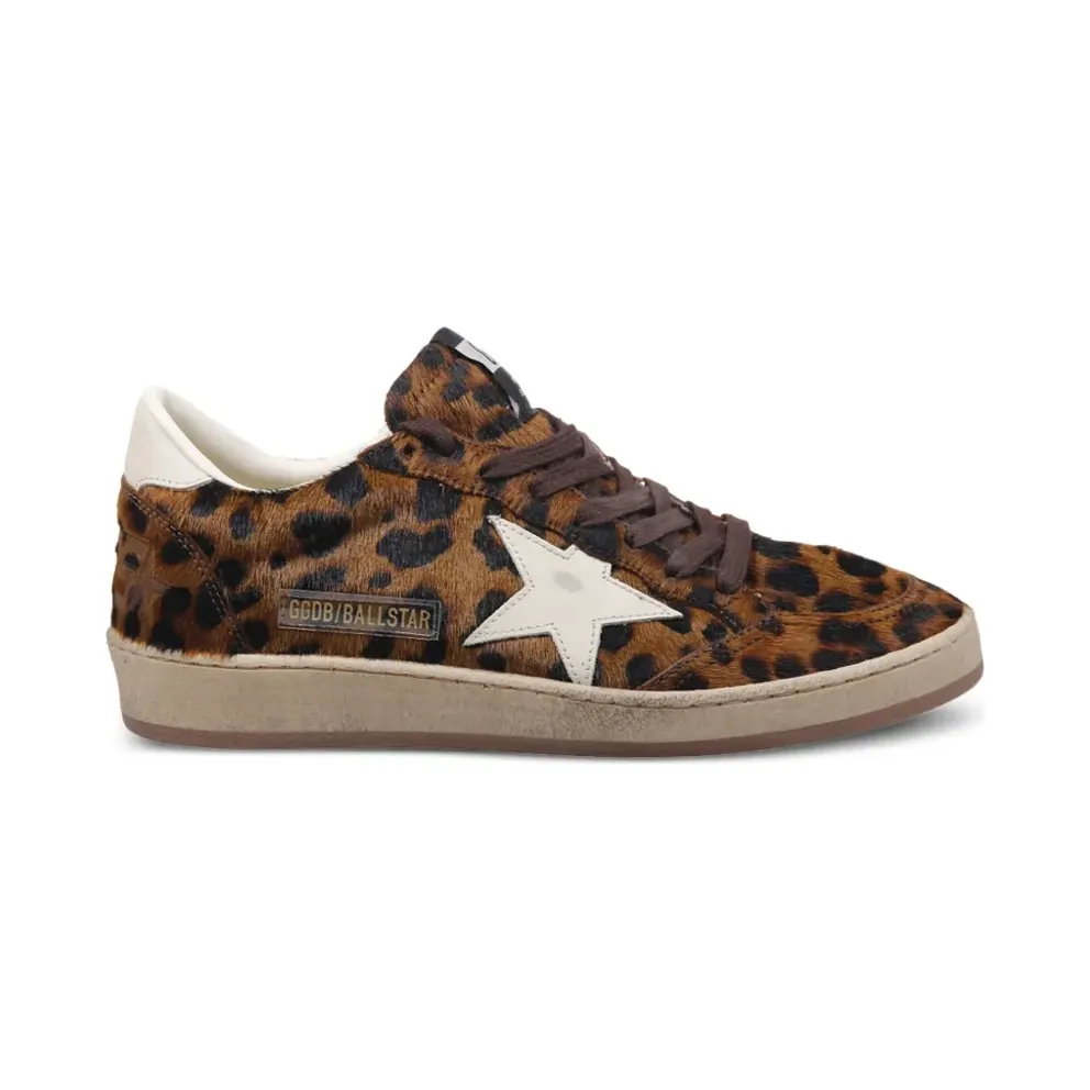 Golden Goose Ball Star sneakers met luipaardprint – Bruin (GWF00117F008703)