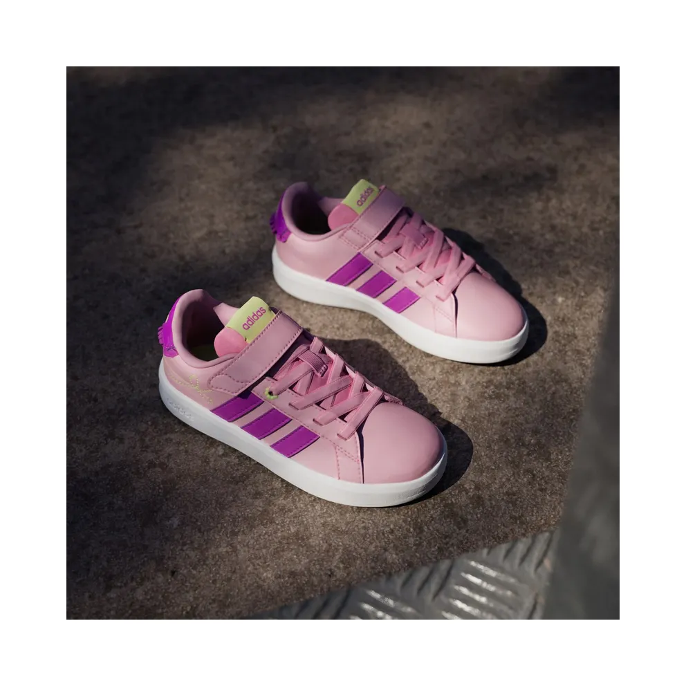Adidas GRAND COURT 3.0 Shoes KIDS St Tropic Bloom / Purple Burst / Hi-Res Yellow (KI1755)