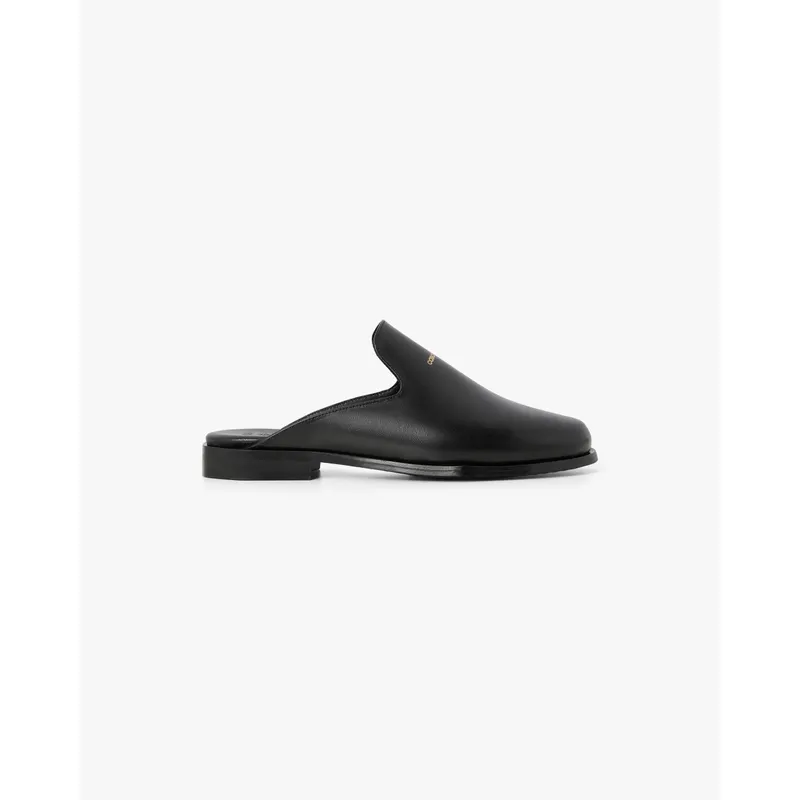 Casablanca Loafer Mule (a-aw26-fw-109-01-black-leather-loafer-mule)