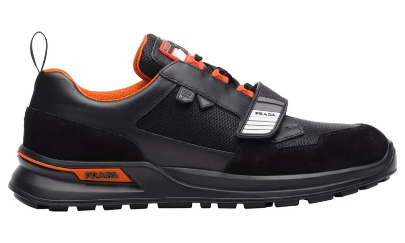 Prada Mechano Leather Black Orange