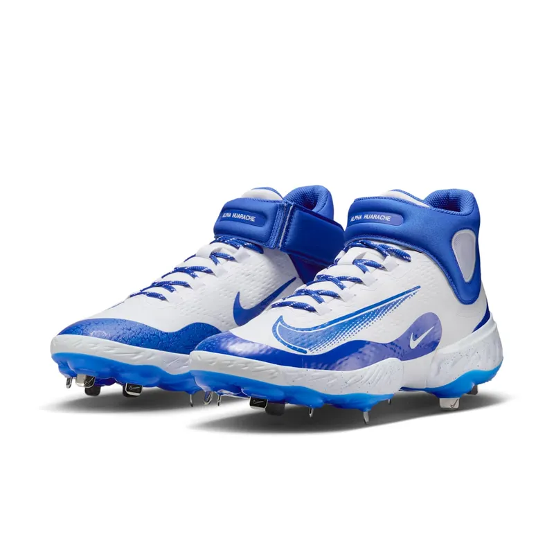 Nike Alpha Huarache Elite 4 Mid White Hyper Royal (FD2744-104)