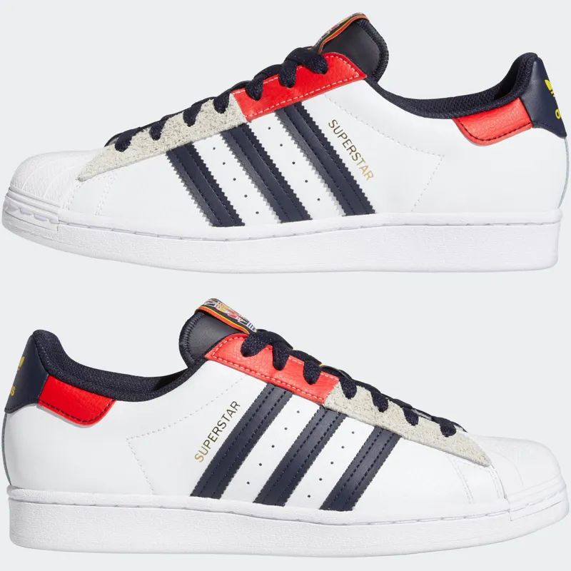 adidas Superstar Cloud White / Legend Ink / Red (H05250)