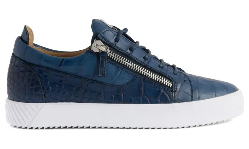 Giuseppe Zanotti met krokodillen-reliëf en rits “Blue” (RU50029H06)