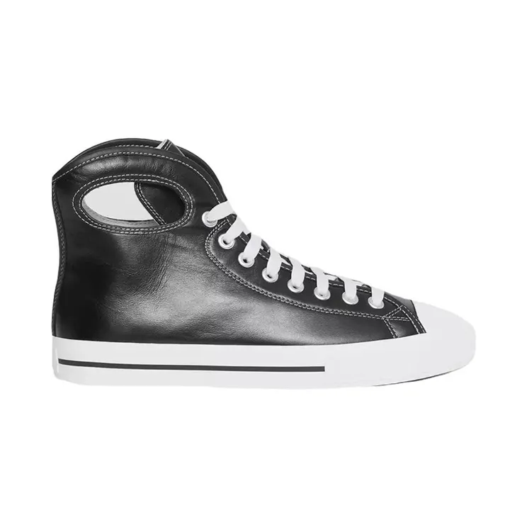 Burberry Larkhall High-Top Sneakers Black White Leather (8039065)