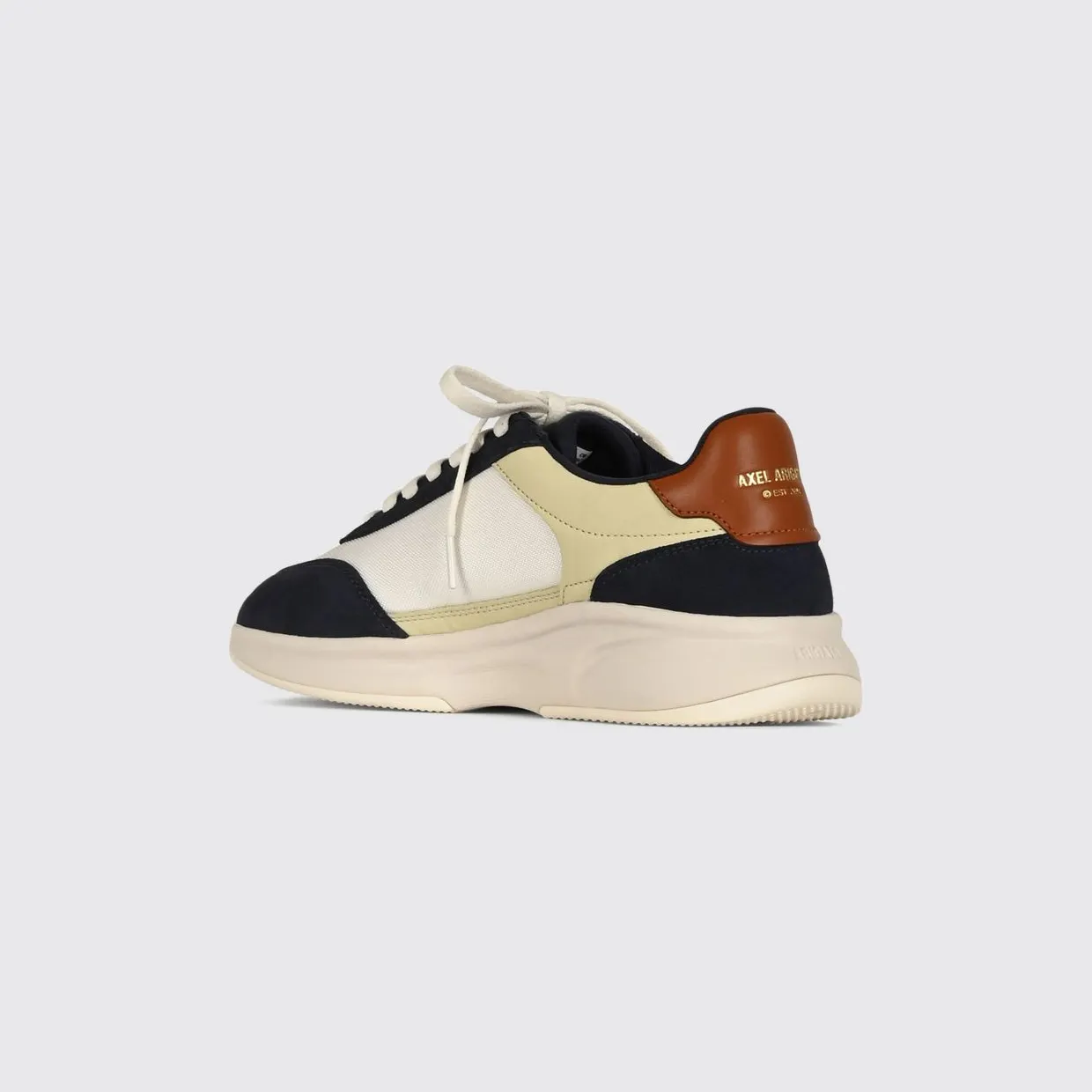 Axel Arigato Genesis Neo Bird Leather and Mesh Trainers with Graphic Print Blue (F4039002) (2)
