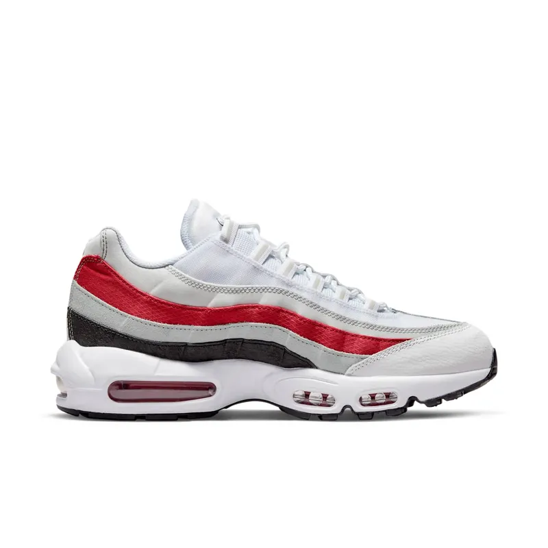Nike Air Max 95 White Varsity Red Particle Gray (DQ3430-001)