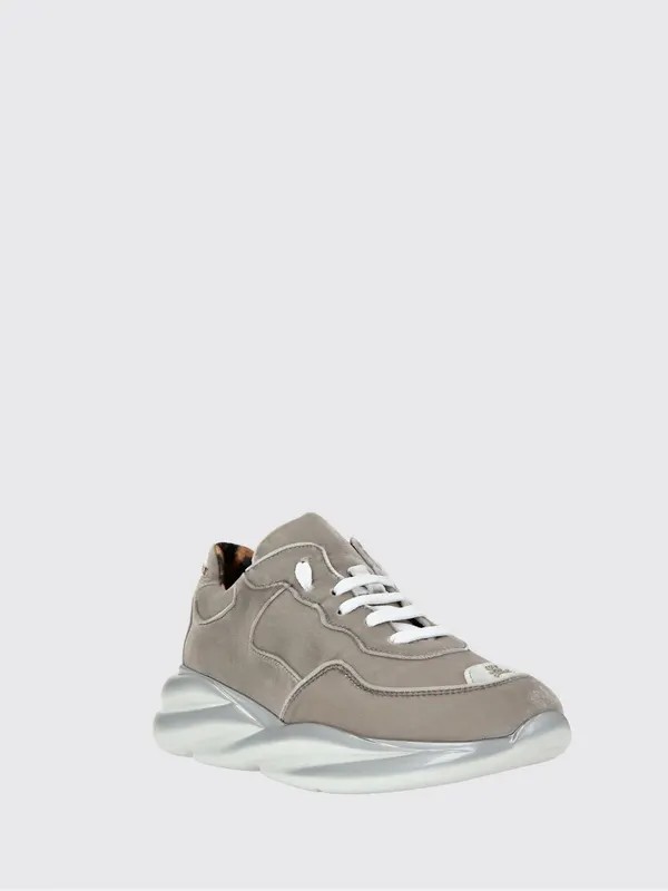 Philipp plein Velvet Low-Top Sneakers with Chunky Sole Silver (FAASWSC2197PTE003N70)