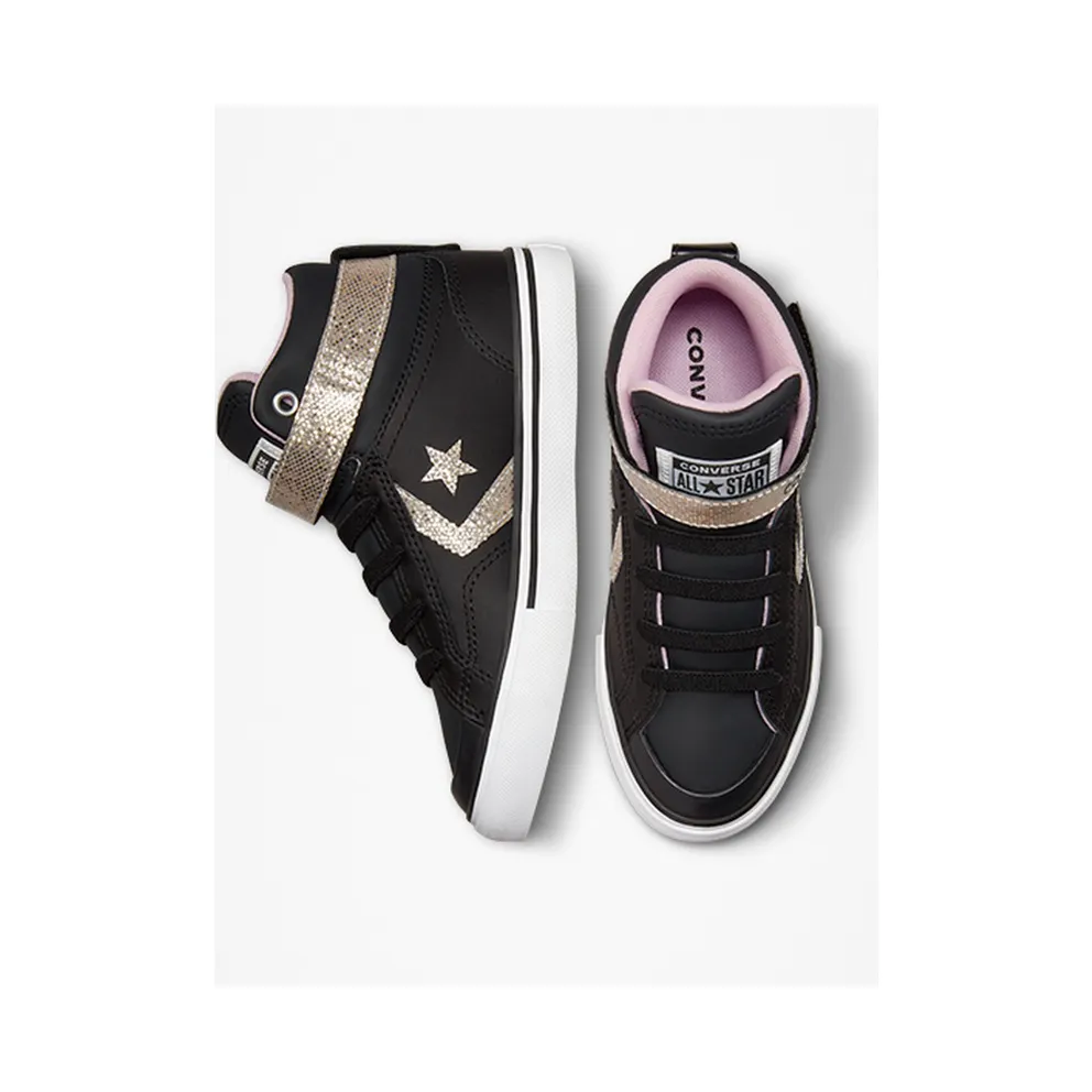 Converse Pro Blaze Strap Glitter Black/White/Gold (A01557C)