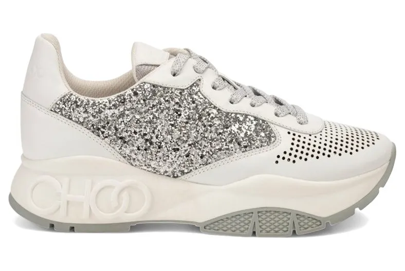 Jimmy Choo Rylie Sneaker White Silver Crystal (RYLIE NAPPA)