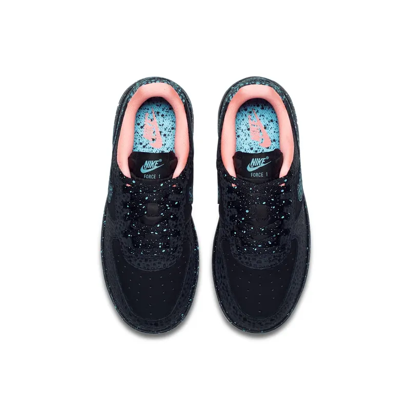 Nike Air Force 1 Low Safari Black Lagoon Crimson Pulse (GS) Black/Lagoon Pulse-Crimson Pulse (AJ4675-002)