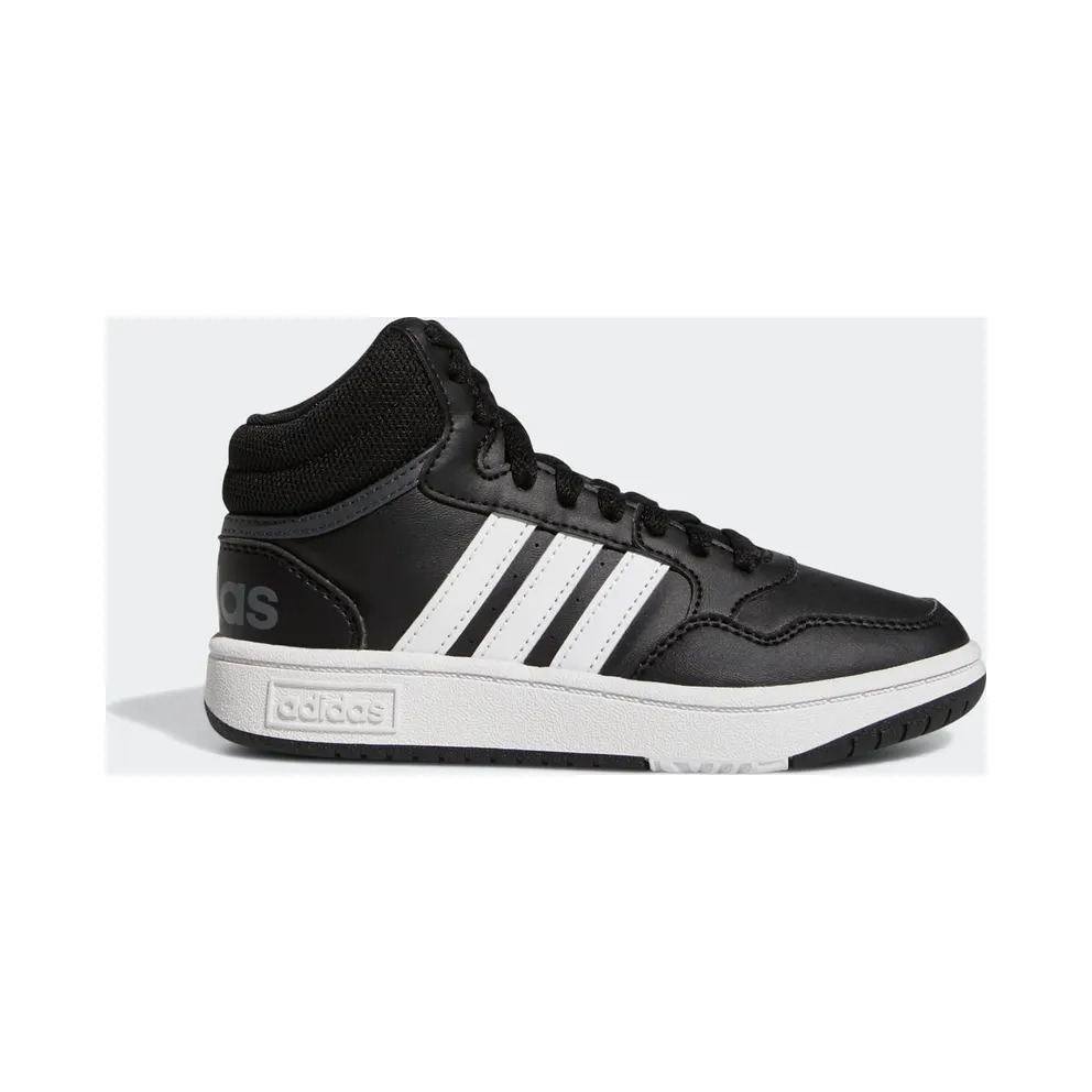 adidas Hoops Mid Schuh Core Black / Cloud White / Grey Six (GW0402)