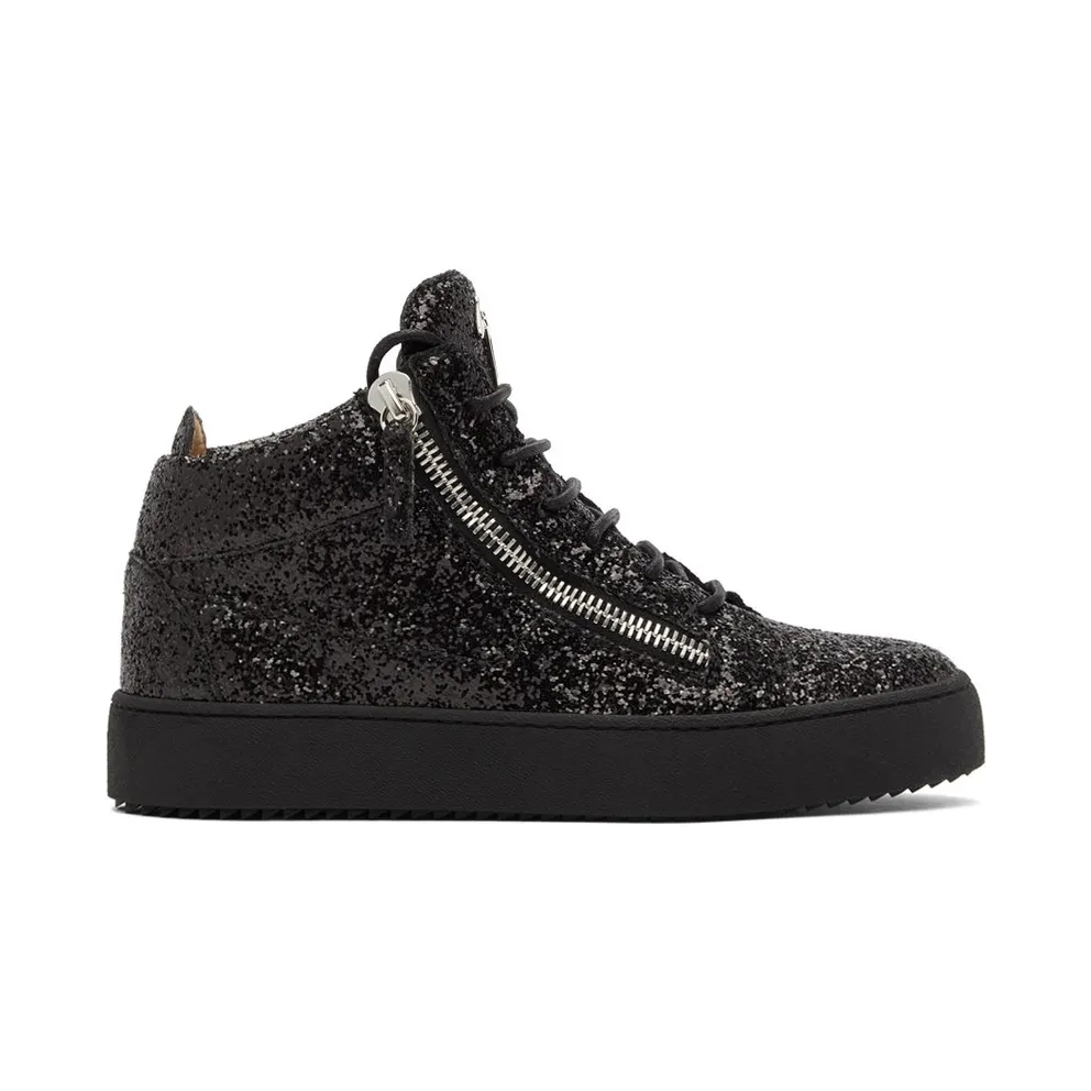 Giuseppe Zanotti Black High Glitter May London Sneakers (RM90001 81977)