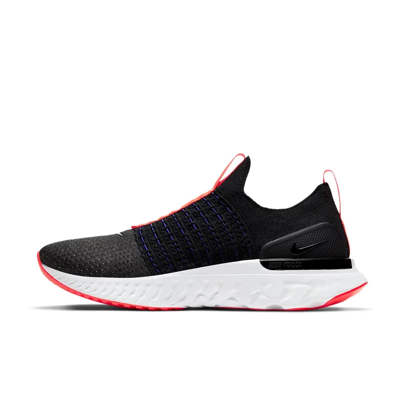 Nike React Phantom Run Flyknit 2 Black Bright Crimson (DD8352-001)
