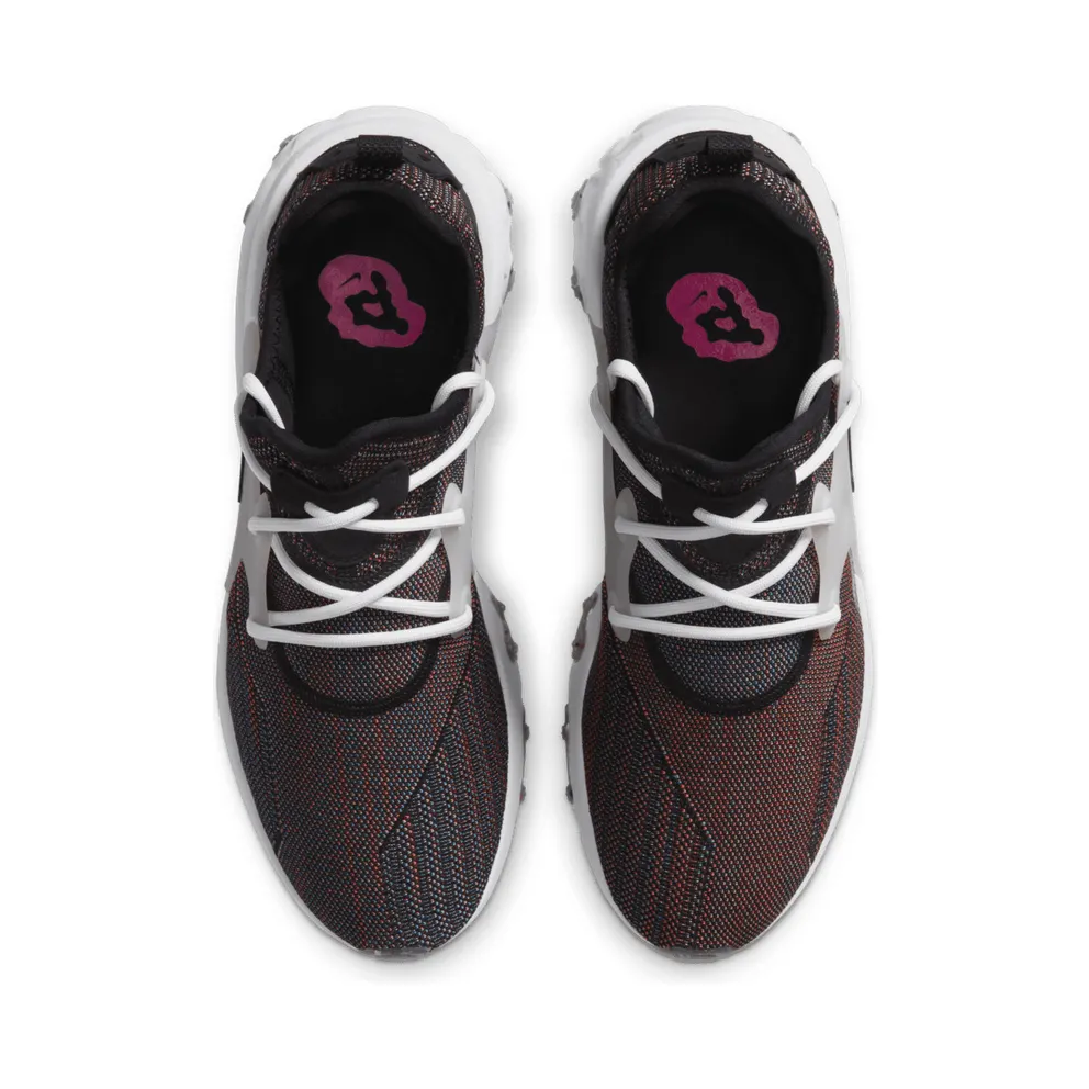 Nike React Presto Flyknit Multi Black Black/Vast Grey-Fire Pink-Black (CN1709-001)
