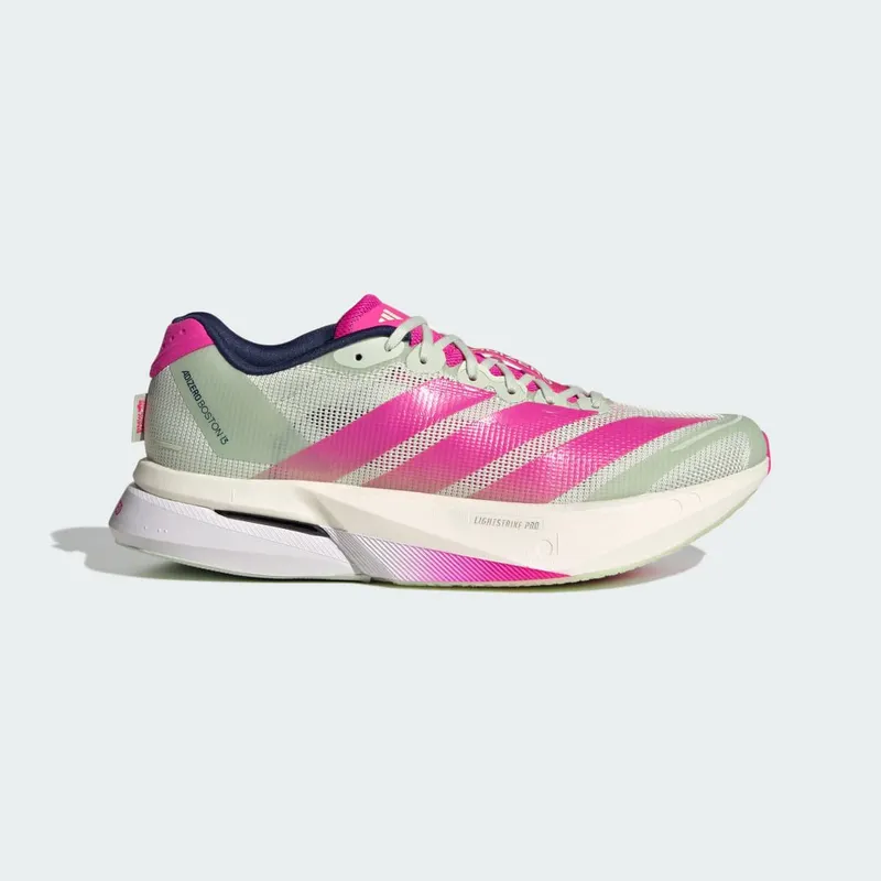 Adidas Adizero Boston 13 Linen Green / Shock Pink / Dark Blue (JR4998)