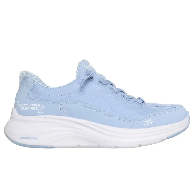 Skechers Slip-ins: Contour Foam “Cozy Fit Sneaker Light Blue” (303949LLTBL)