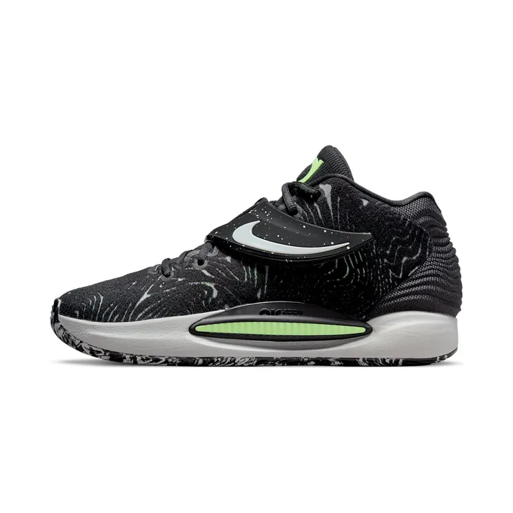 Nike KD 14 “Black / Lime Glow / White / Grey Fog” (CW3935-005)