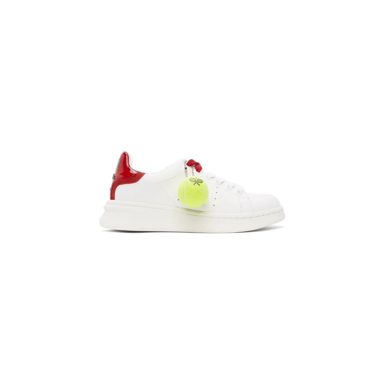 Marc Jacobs White and Red The Tennis Sneakers (M9002299)