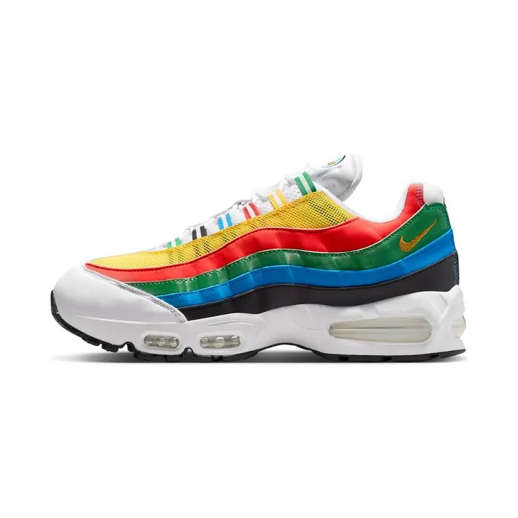 Nike Air Max 95 Olympic (2026) “White / Chile Red / Photo Blue / Metallic Gold” (IB7872-100)