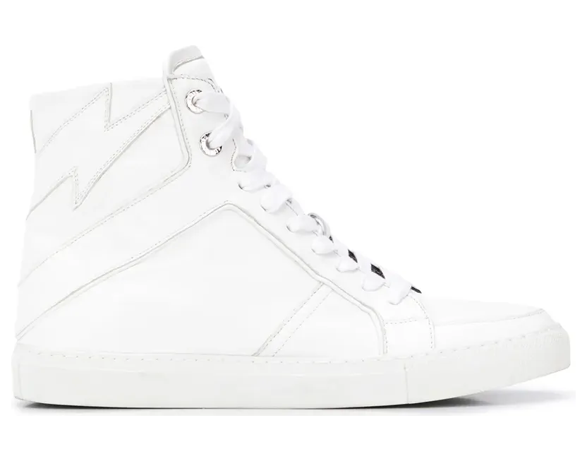 Zadig&Voltaire Klassische High-Top-Sneakers – Weiß (PSHAT1709F)