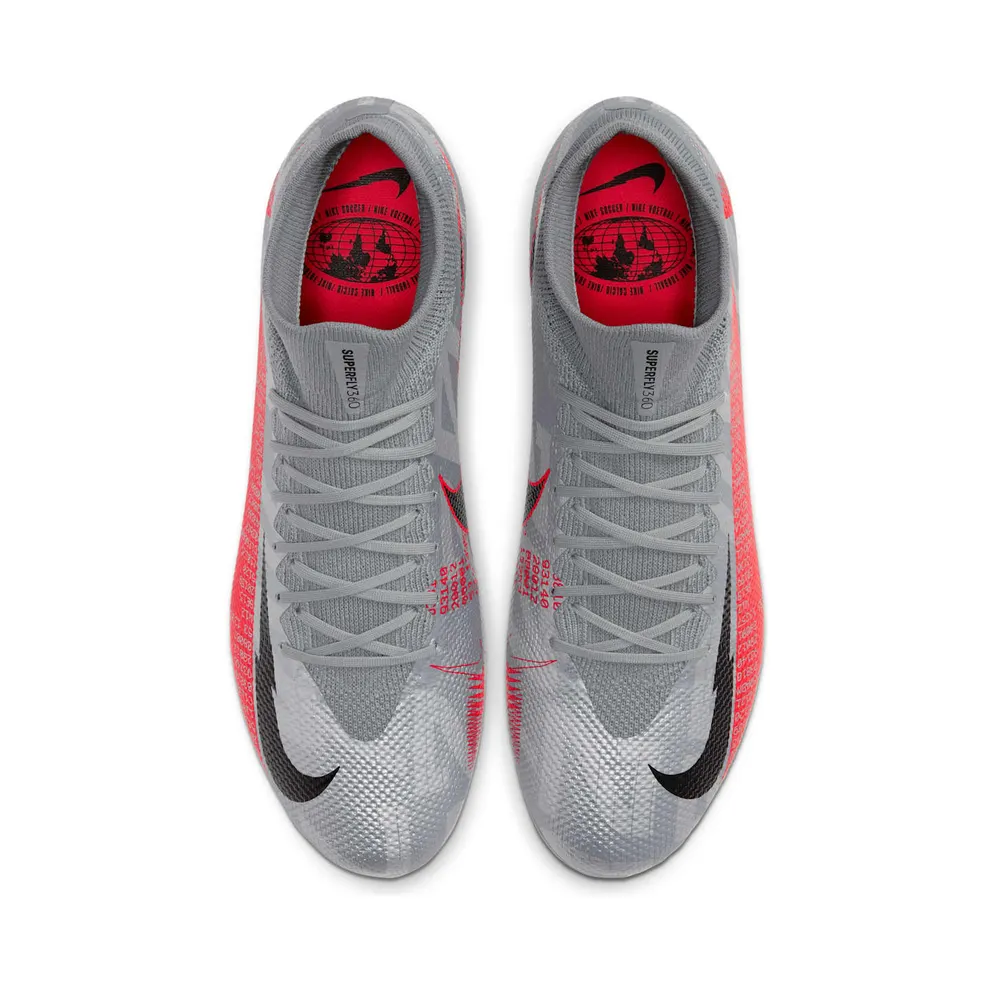 Nike Mercurial Superfly 7 Pro FG Metallic Grey Crimson (AT5382-906)