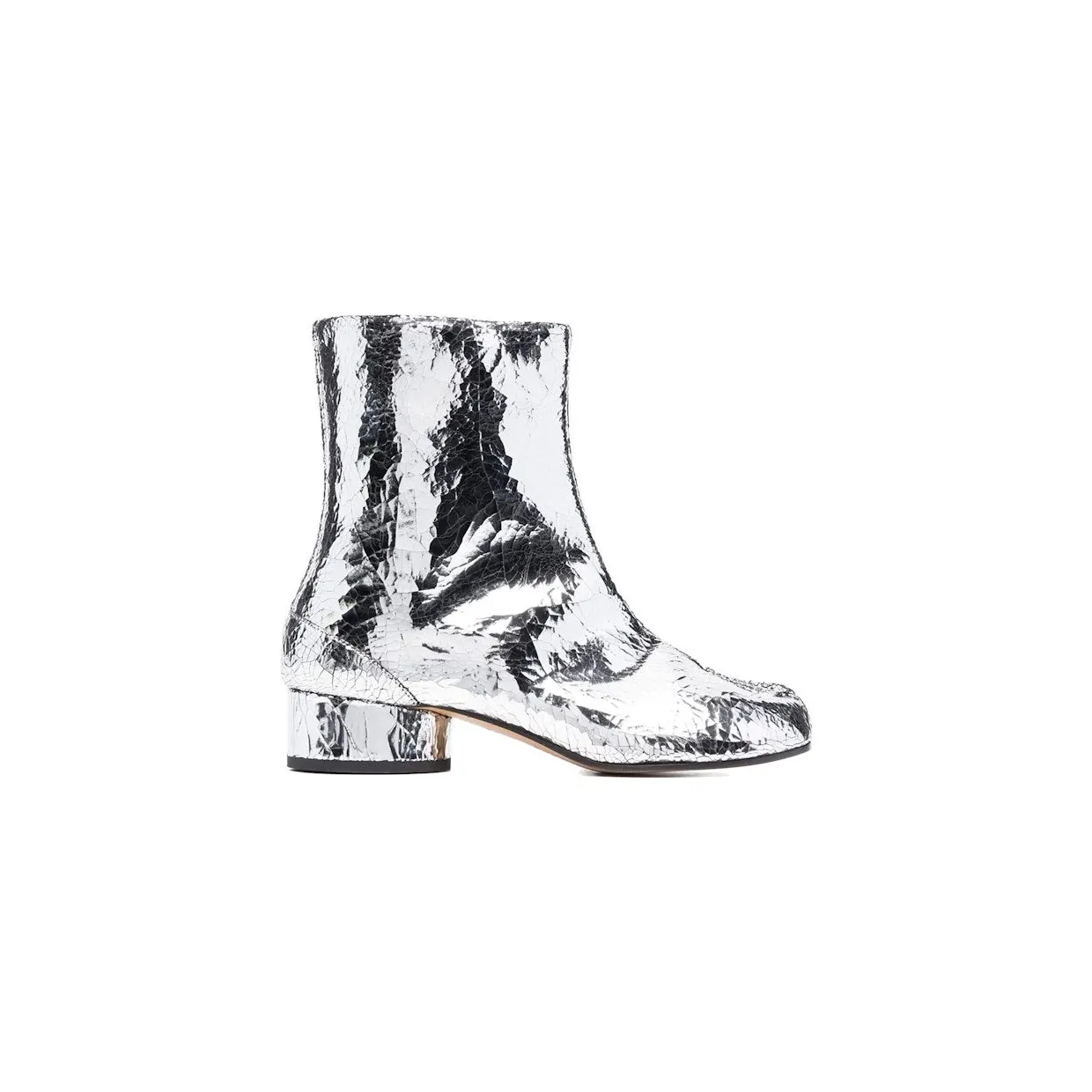 Maison Margiela Tabi Ankle Boot Cracked Metallic Silver (S58WU0273 P5016 T9002)