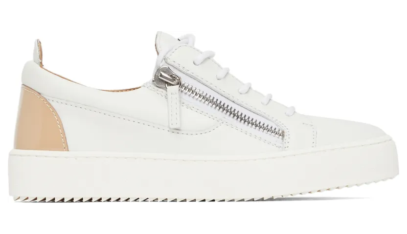 Giuseppe Zanotti White & Beige Gail Sneakers (RS10035 89492)