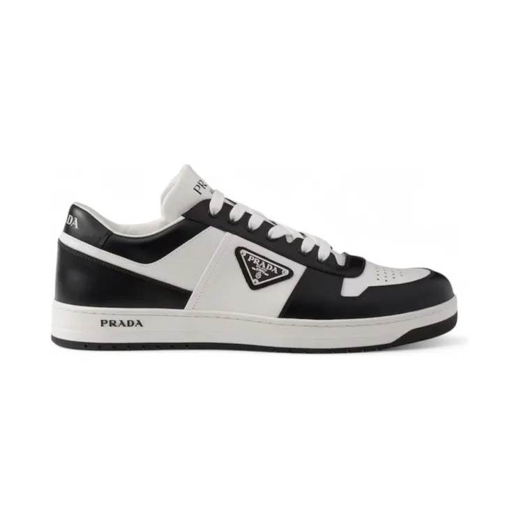 Prada Downtown Leather Sneakers White Black (2EE364_3LKG_F0T8F_F_D001)