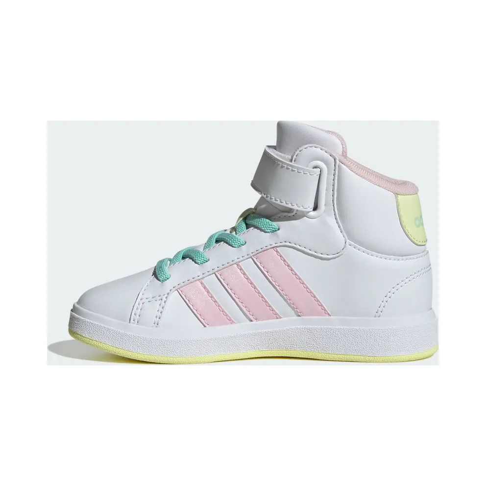 adidas Grand Court Mid Cloud White Clear Pink Ice Yellow (IE8705)