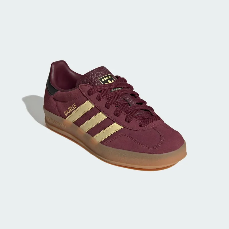 Adidas Gazelle Indoor Maroon / Almost Yellow / Gold Metallic (KJ2291)