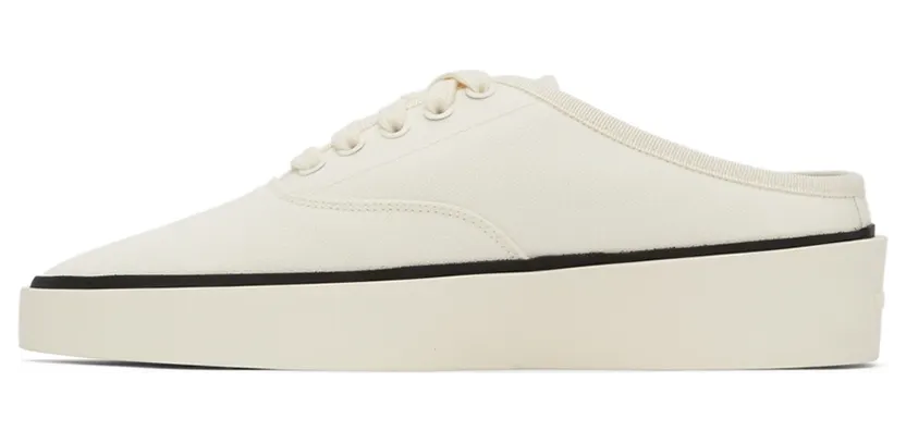 Fear of God White Canvas 101 Backless Sneakers (FG80-003CNV) (3)