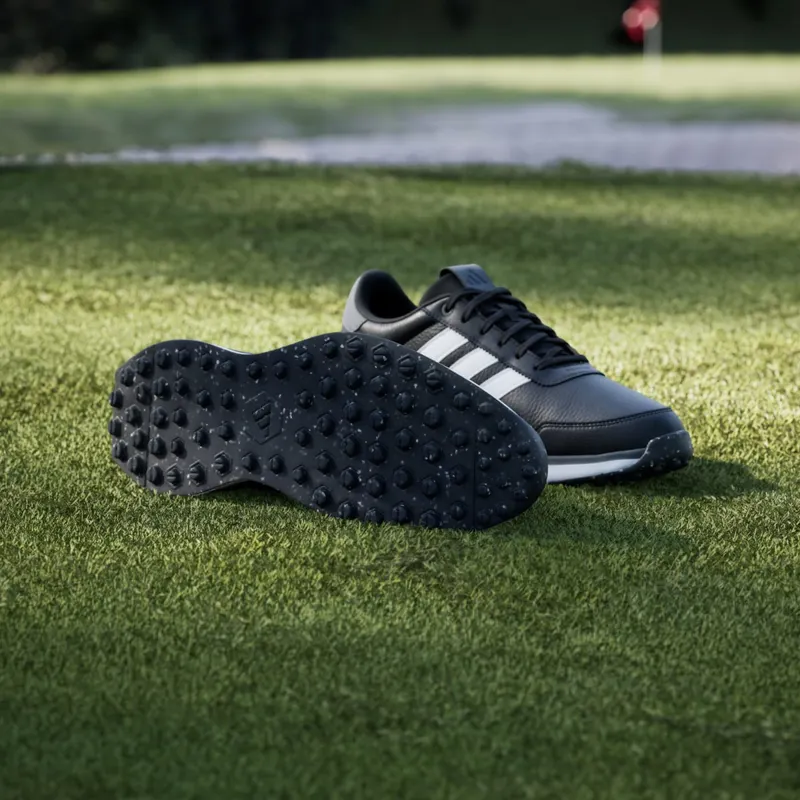 adidas S2G 26 Leather Spikeless Golf Black White Grey Four (JQ9315)