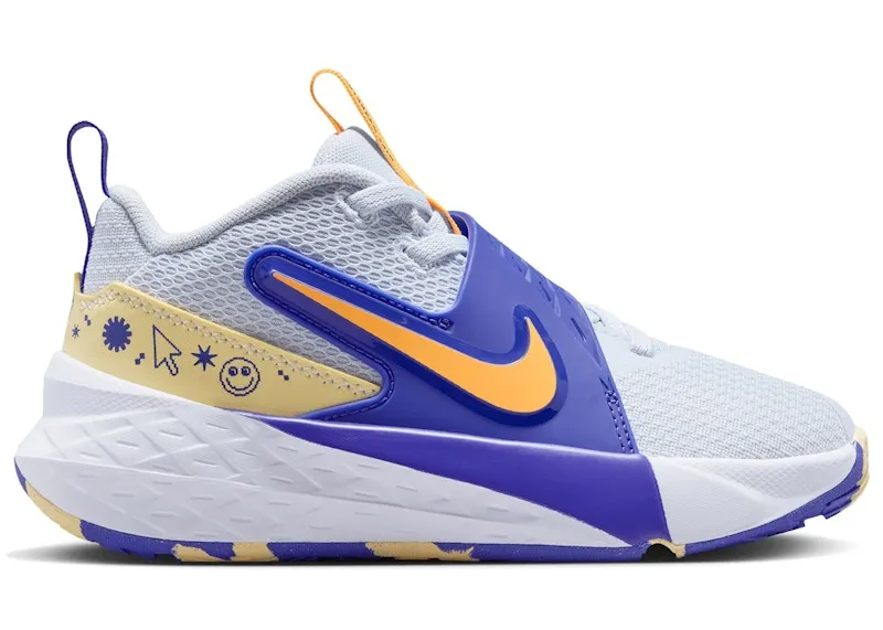 Nike Team Hustle D 12 Football Grey Lapis Laser Orange (HF6280-020)