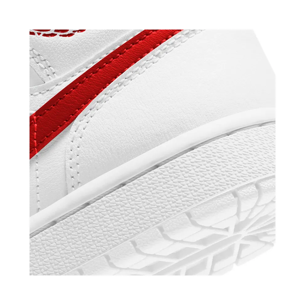 Air Jordan WMNS 1 Mid White Red (2020) (BQ6472-106)