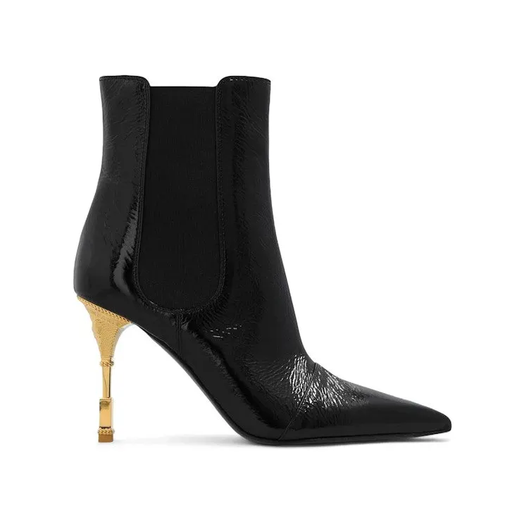 Balmain Moneta Leather Ankle Boots Black (BN1TA807LSHK0PA)