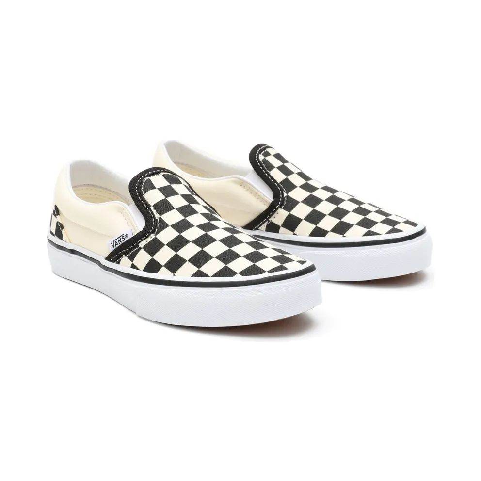 Vans Classic Slip-On Checkerboard (PS) Black/White (VN000ZBUEO1)