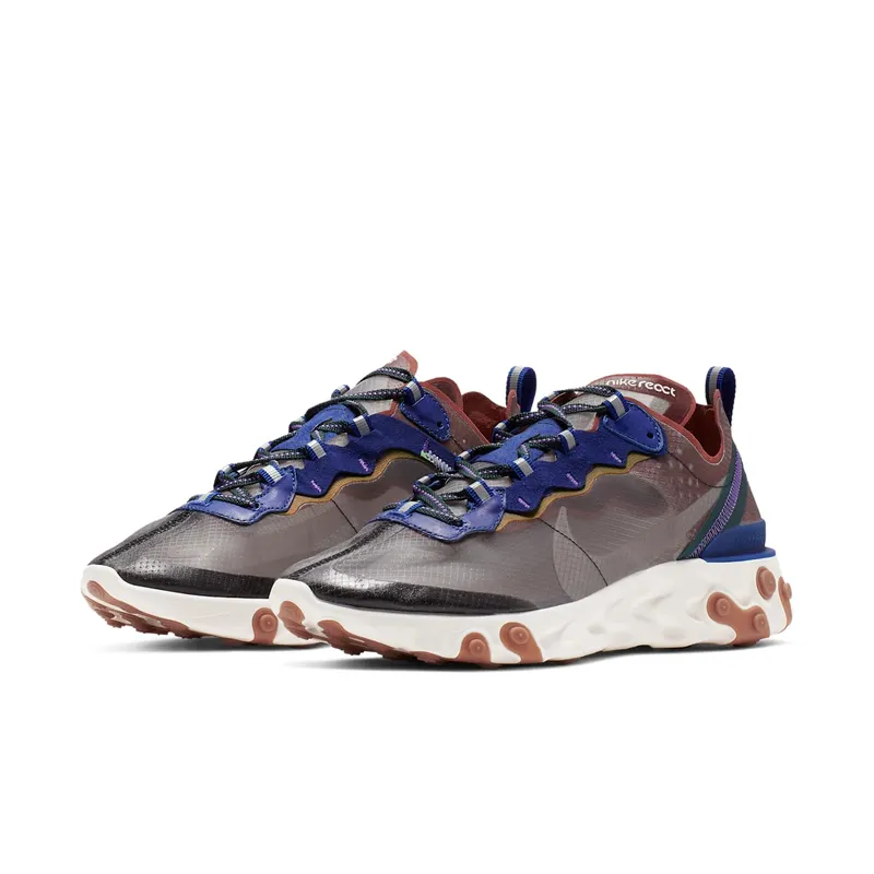 Nike React Element 87 Dusty Peach Dusty Peach/Atmosphere Grey-Deep Royal Blue-Lucid Green-Amarillo-Hyper Grape (AQ1090-200)