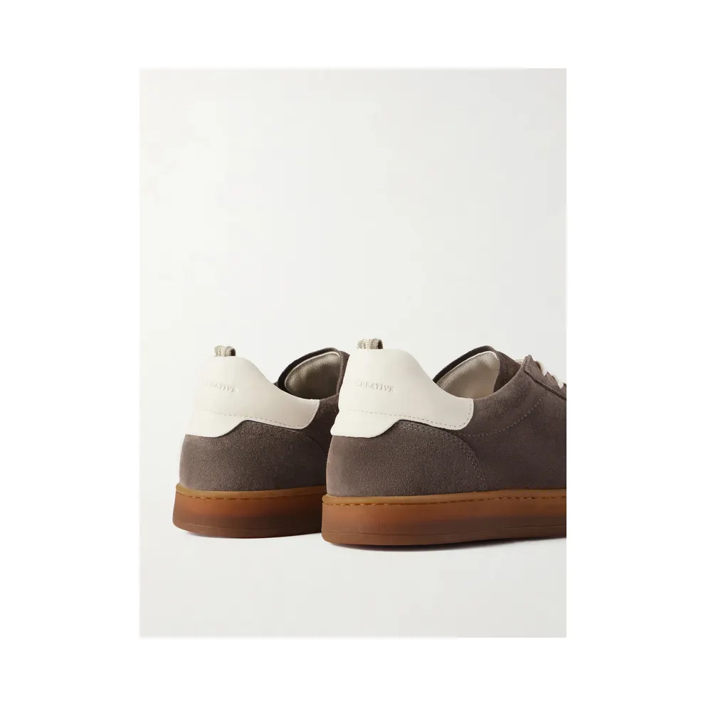 Officine Creative Ginnasio 001 Leather-Trimmed Suede Brown (OCUHALO001-CVCOM00000LC191)