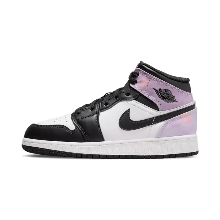Jordan 1 Mid SE Zen Master (GS) “Black / White / Amethyst Wave / Bleached Coral” (DM6216-001)