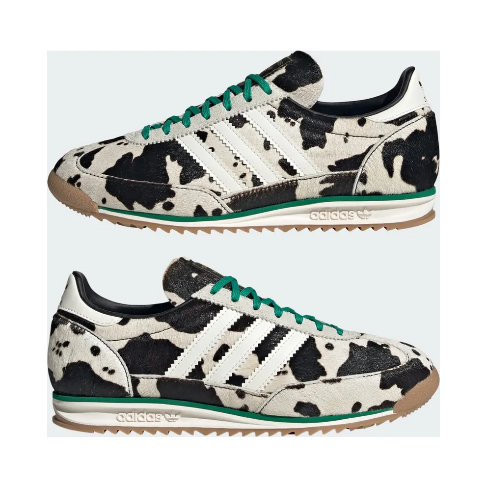 Adidas Sl72 OG Core Black / Off White / Court Green “Animal Print” (JR1639)