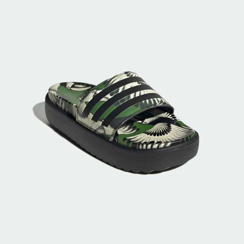 Adidas adilette Platform Slides Crew Green / Core Black / Core Black (JI4754)