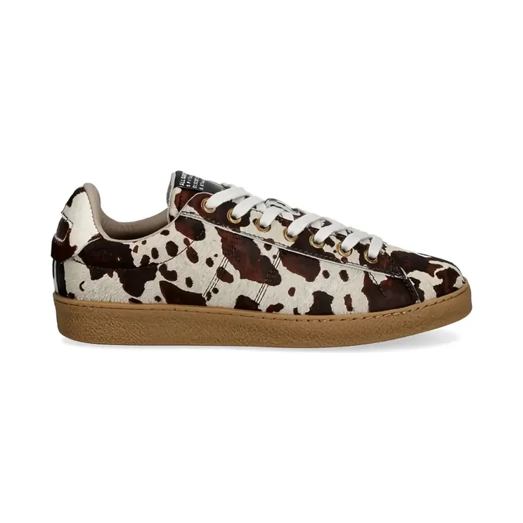 AllSaints Sneakers met koeienhuid print – Beige (W060FE)