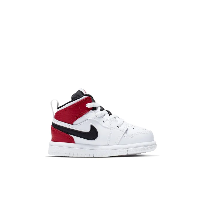 Jordan 1 Mid White Black Gym Red (TD) White/Black-Gym Red (640735-116)