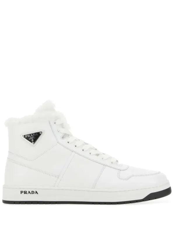 Prada High-Top-Sneakers aus Leder – Weiß (2TE183FA0003LLE)