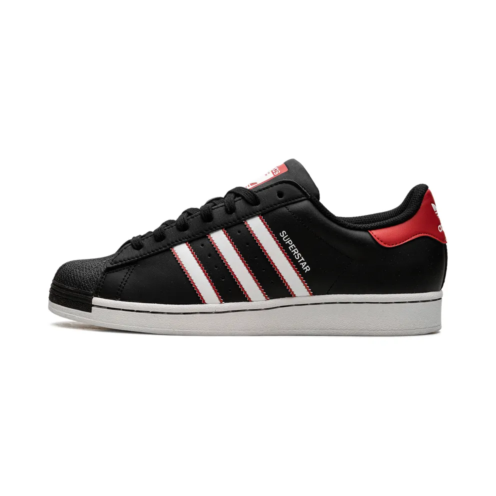 Adidas Superstar “Black / White / Scarlet” (IF3631)